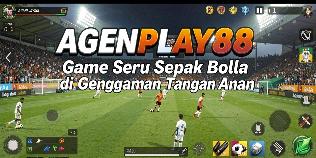 Tampilan aksi mendebarkan dalam permainan sepak bola AGENPLAY88.