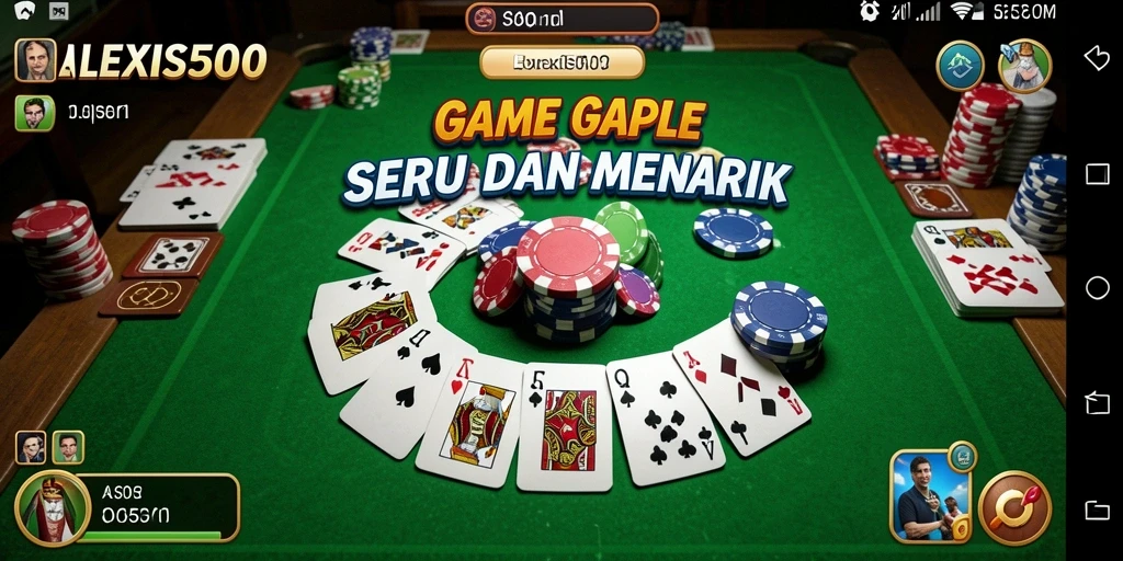 Tampilan gameplay menarik di ALEXIS500 saat bermain Gaple.