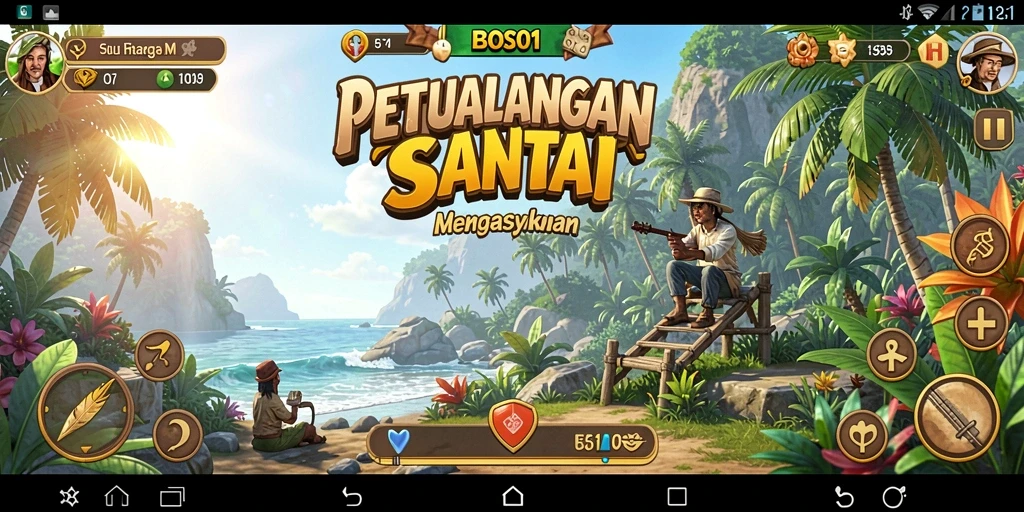 Tampilan screenshot <strong>BOS01</strong> menampilkan aksi seru dengan karakter lucu dan grafik cerah.