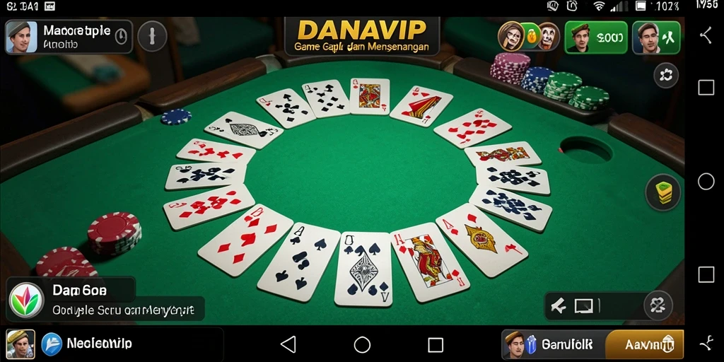 Screenshot gameplay <strong>DANAVIP</strong> yang menarik dan interaktif.