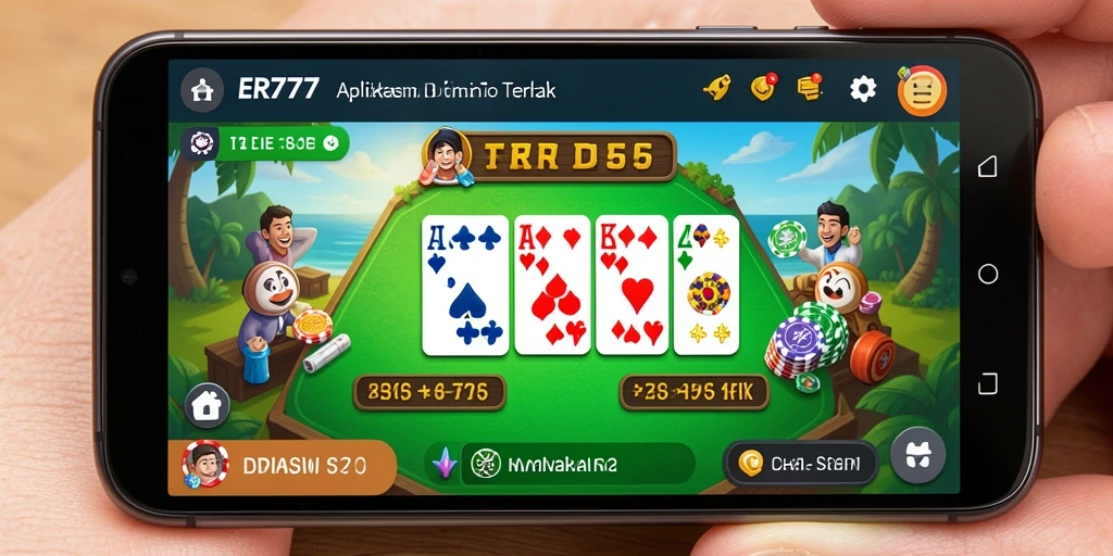 Tampilan gameplay Domino yang seru dan menarik di ER777.