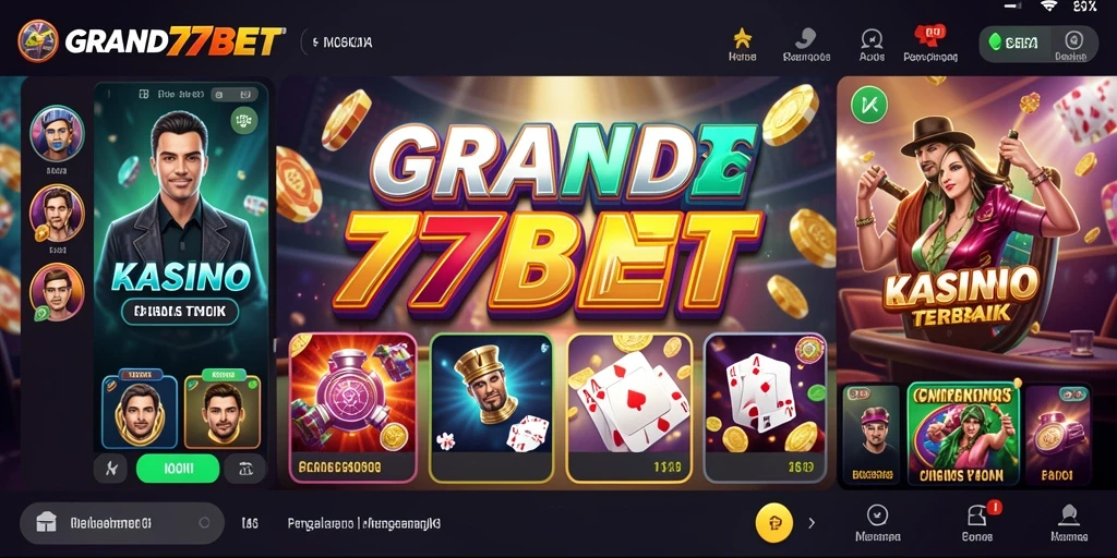 Tampilan gameplay kasino yang menarik dan interaktif pada GRAND77BET.