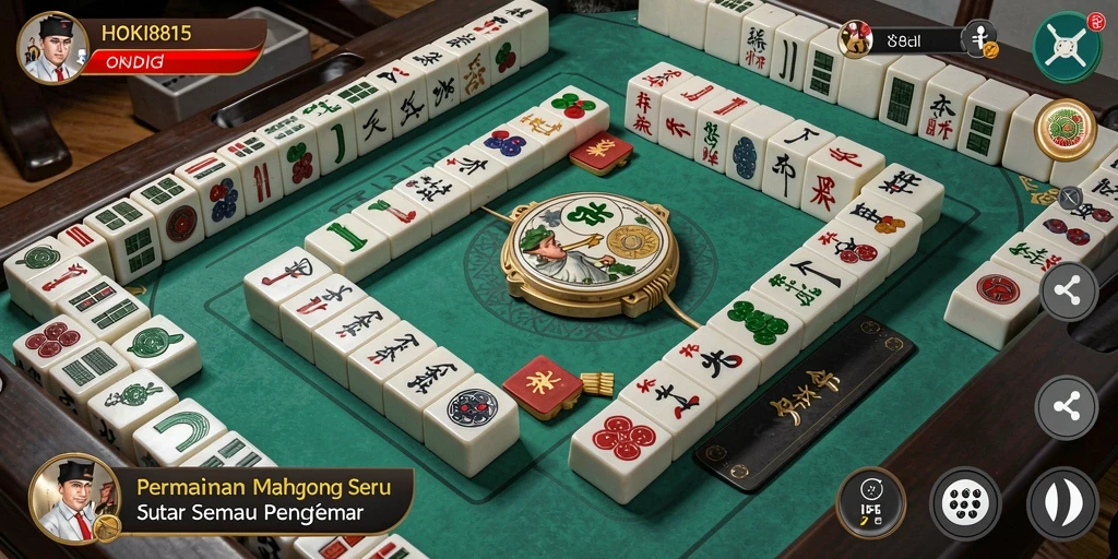 Tampilan gameplay HOKI8815 yang menakjubkan saat bermain Mahjong.