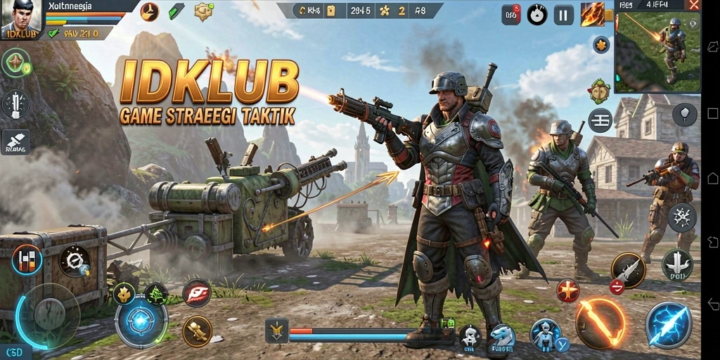 Gameplay IDKLUB yang seru dan menyenangkan dalam pertempuran strategi.