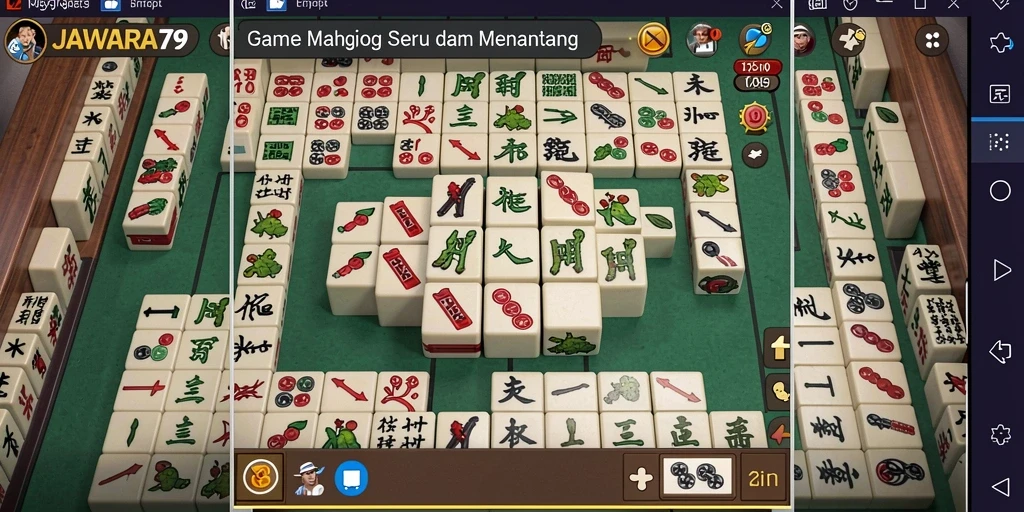 Tampilan menarik dari gameplay JAWARA79 yang penuh strategi Mahjong.