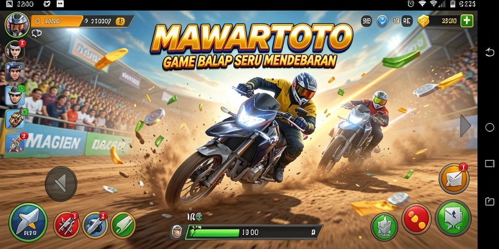 Gameplay Racing yang mendebarkan dan menantang dalam MAWARTOTO.