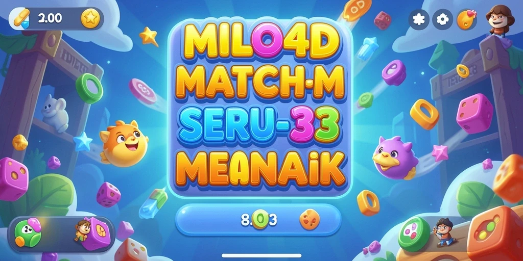 Tangkapan layar MILO4D menunjukkan keseruan gameplay Match-3 yang adiktif.