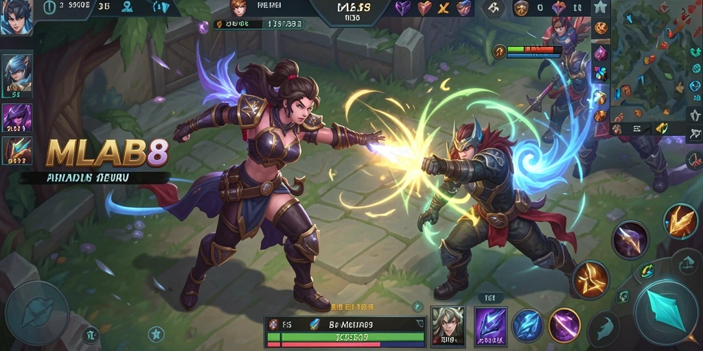 Screenshot gameplay MLBB8 menunjukkan pertempuran epik pemain.