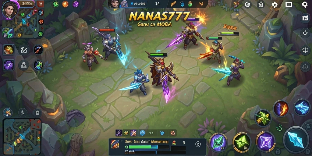 Tampilan gameplay epik dari NANAS777 dengan karakter-karakter unik.