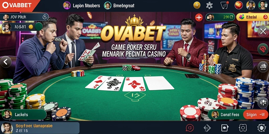 Tangkapan layar permainan OVABET dengan pengalaman bermain Poker yang mendebarkan.