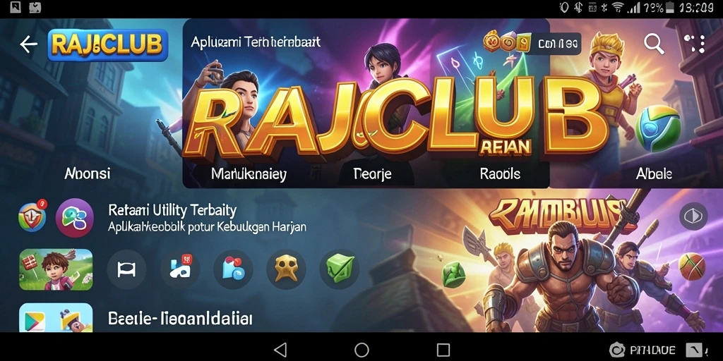 Tangkapan layar utama RAJACLUB menampilkan berbagai alat Utility yang bermanfaat.