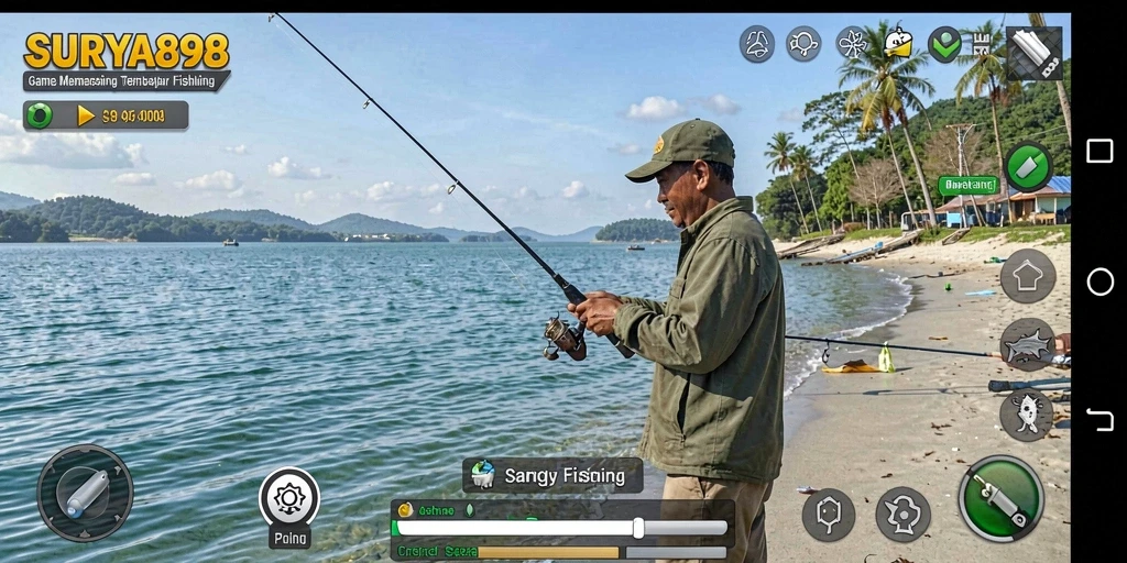 Tangkapan ikan besar dalam gameplay SURYA898 yang seru.