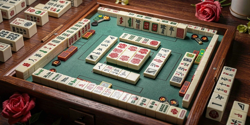 Tampilan gameplay menarik dari UNGUTOTO dalam permainan Mahjong.