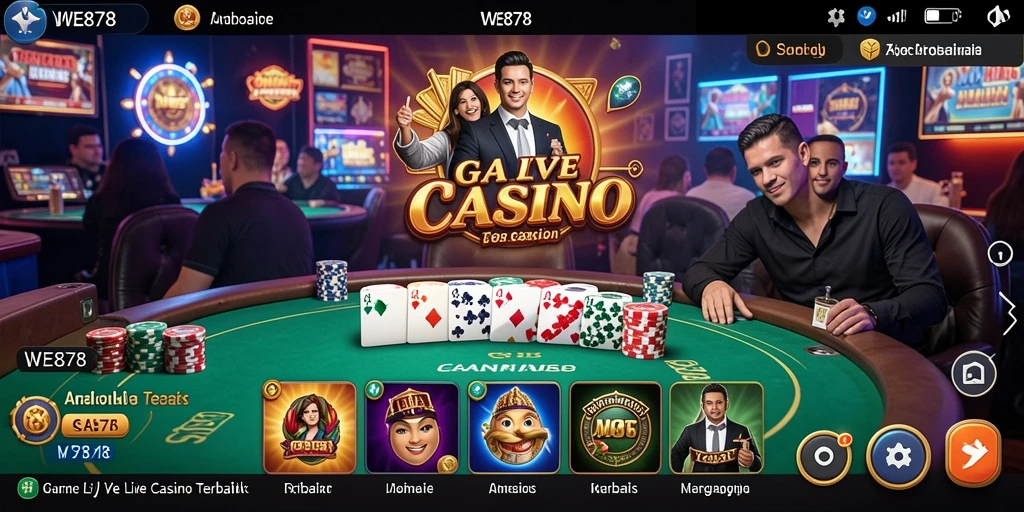 Tampilan gameplay WE878 yang menarik dan interaktif dalam Live Casino.